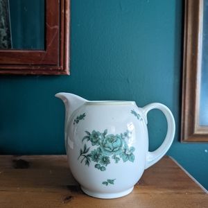 Antique Green Floral Creamer